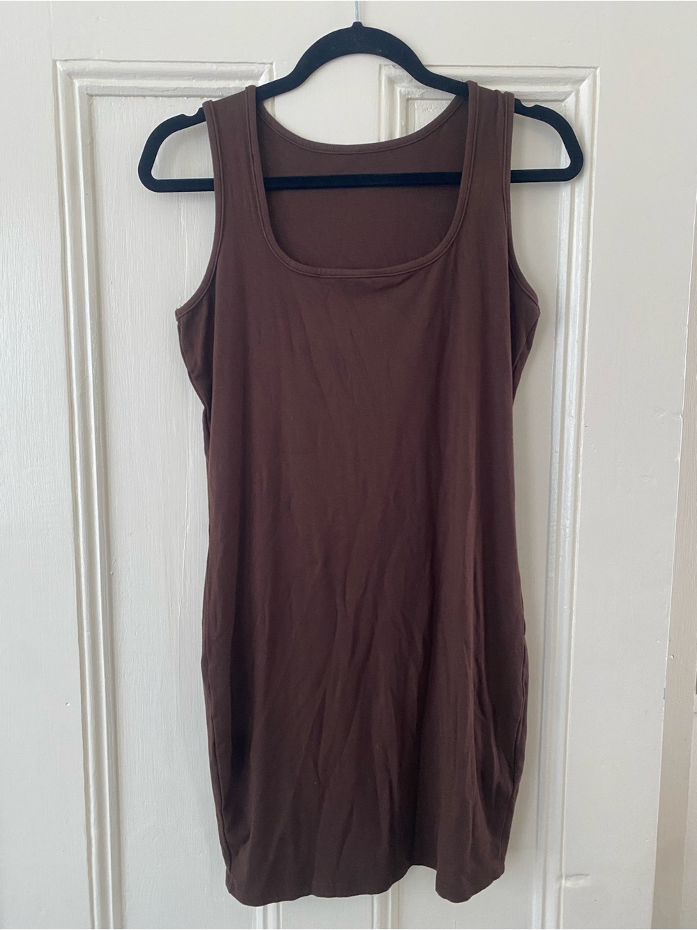 Scoop Neck Tank Dress - Brown - Picture 2 of 4